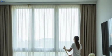 Delicate sheer drape cleaning mannerim-vic Matty Curtain Cleaning