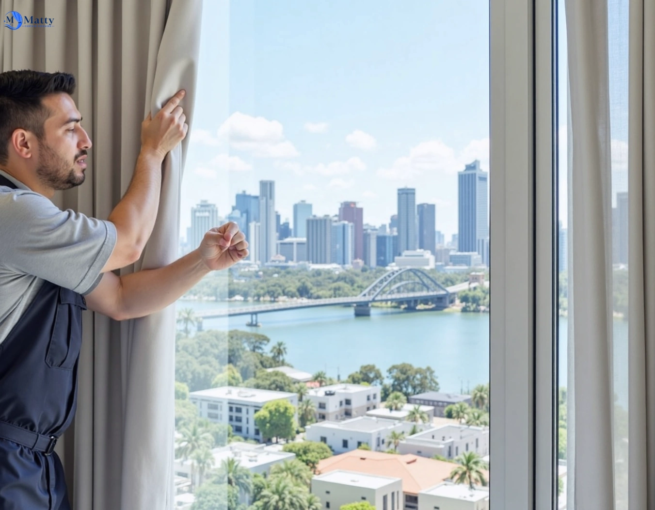 Professional curtain steam cleaning service mannerim-vic QLD by Matty Curtain Cleaning